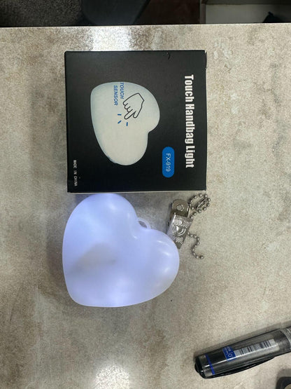 Heart-Shaped Automatic LED Purse Light Keychain